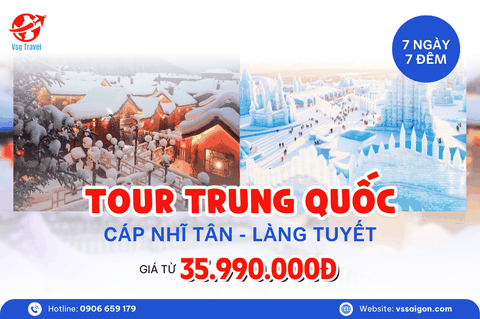 Tour Trung Quốc: Cáp Nhĩ Tân - Làng Tuyết 7 Ngày 7 Đêm