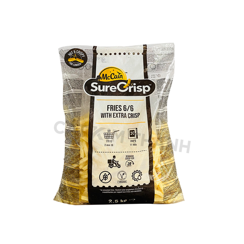 Khoai tây McCain Julienne siêu giòn 6x6mm gói 2.5kg