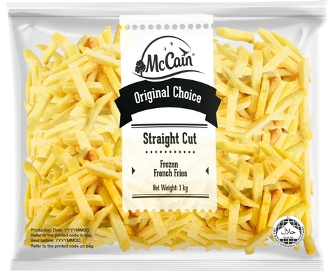 Khoai tây McCain cắt thẳng 3/8 gói 1kg (thùng 1kg x 10 gói)