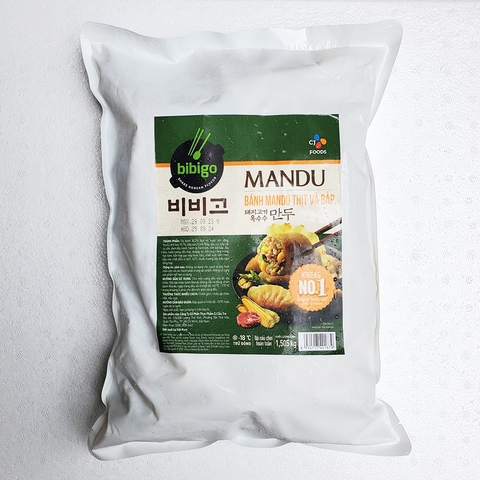 Mandu Thịt và Bắp CJ Bibigo Gói 1.505Kg