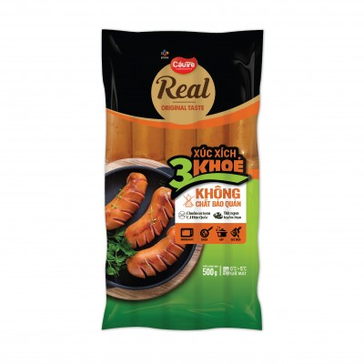Xúc Xích 3 Khỏe Real Cây 50g x 10, Gói 500g