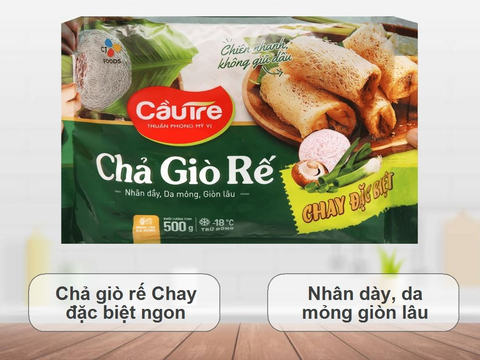 Chả Giò Rế Chay Đặc Biệt Cầu Tre Gói 500g