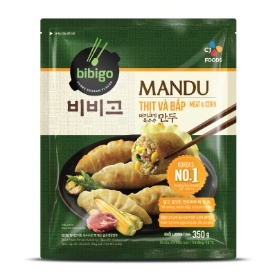 Mandu Thịt và Bắp Bibigo Gói 350g