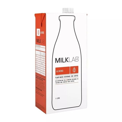 Sữa tươi MilkLab vị hạt hạnh nhân hộp 1L (Thùng 8 hộp x 1L)