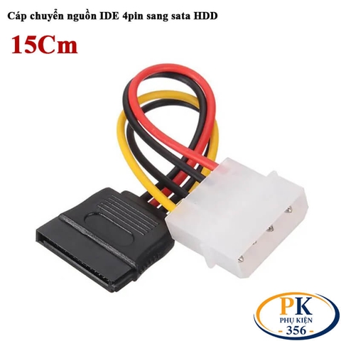 Cáp chia nguồn ổ cứng sata 1 ra 2 ( đực sang 2 cái ) chân bẻ góc dài 20Cm