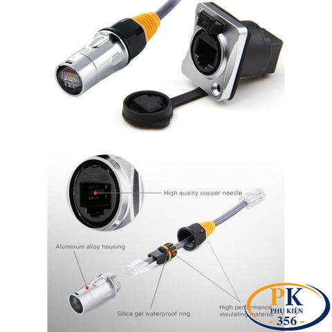 Phích cắm bảo vệ đầu mạng RJ45 chống nước IP65 YLRJ45P-R – Chụp bảo vệ đầu RJ45 chống bụi