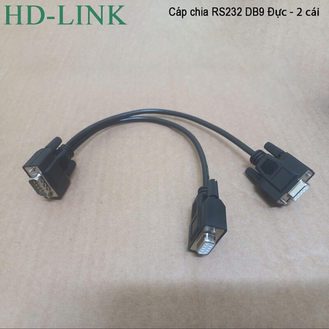 Dây cáp chia COM DB9 RS232 Đực sang 2 cổng cái dài 0.3M, 0.5M, 1M, 1.5M, 2M, 3M, 5M, 10M – HD-Link DIY 28AWG cao cấp