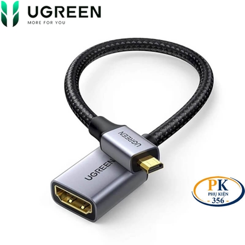 Cáp chuyển Micro HDMI sang HDMI 2.0 4K@60Hz chính hãng Ugreen 10553 dài 15Cm cao cấp
