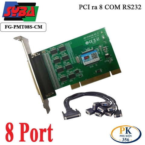 Card PCI to 8 COM RS232 Syba FG-PMT08S-CM – Mở rộng 8 cổng COM cho PC