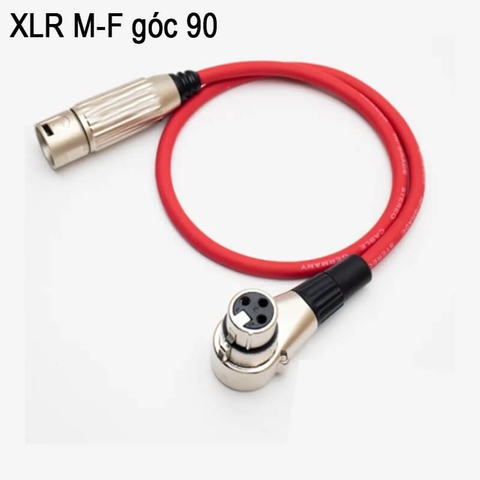 Dây cáp âm thanh DIY XLR 3 pin đực sang cái bẻ góc 90 độ dài 0.5M – 50M (dây màu đỏ)
