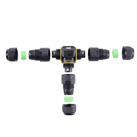 Đầu Cút Nối Chia Dây Điện Chữ T Chống Nước IP68 2,3,4 lõi Eweichat EW-M20T Ø10mm
