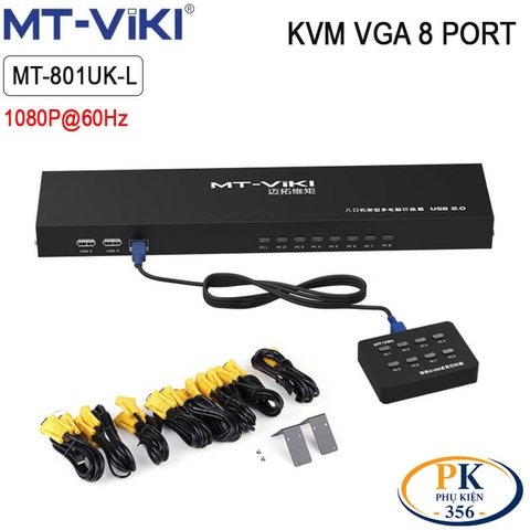Bộ chuyển mạch KVM Switch VGA + USB 8 vào 1 MT-VIKI MT-801UK-L