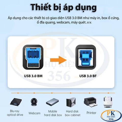 Cáp USB 3.0 BM chính hãng Jasoz D113 dài 1.5M 2M 3M dùng cho máy in màu HDD ổ cứng ngoài tốc độ cao