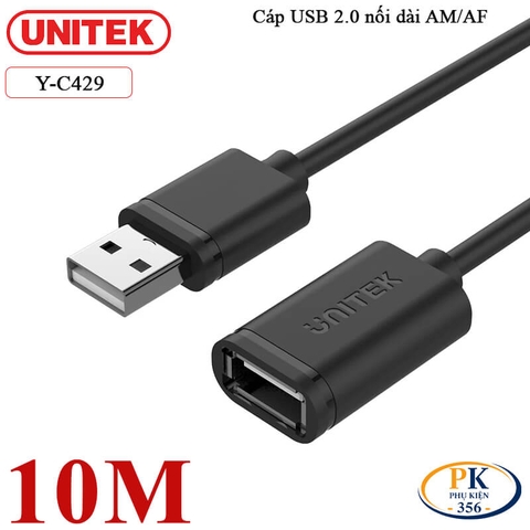 Dây Cáp USB 2.0 Nối Dài AM – AF Chính Hãng Unitek (1M–10M) – Hàng Cao Cấp