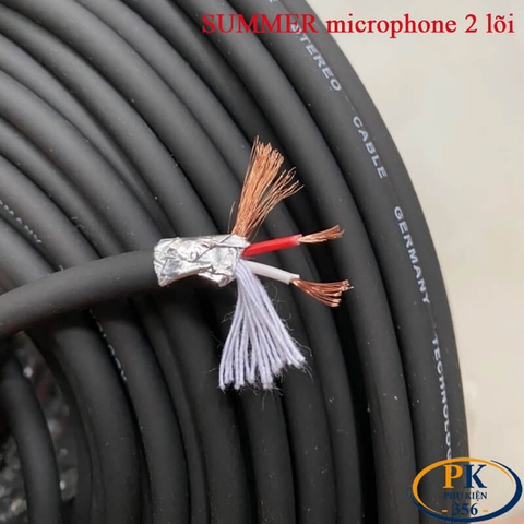 Dây cáp tín hiệu âm thanh 2 lõi microphone  SUMMER – dây làm cáp audio DIY 3.5mm, RCA AV Canon 6.5mm
