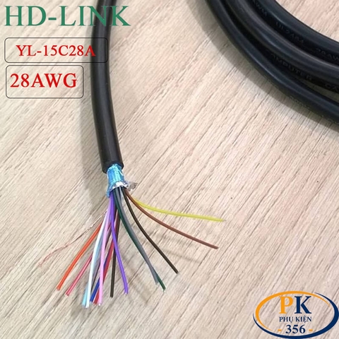 Dây tín hiệu 15+1 lõi 28AWG dùng làm cáp COM DB15 RS232 chính hãng HD-link YL-15C28A