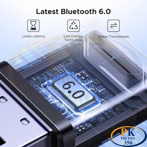 USB Bluetooth 6.0 Ugreen 75073 CM748 Chính Hãng - Bộ Chuyển Đổi Bluetooth Cho Máy Tính Windows