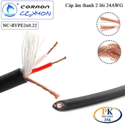 Dây cáp âm thanh DIY 6.5mm mono  sang  AV RCA cái – Đồng OFC, đầu mạ vàng, dài 0.5M – 50M