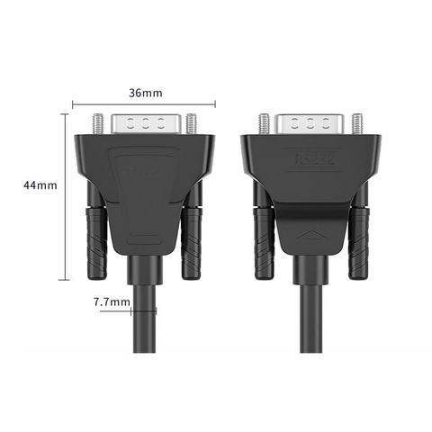 Dây Cáp COM DB9 RS232 Đực sang Cái Dtech DT-9005B M/F dài 1.5M - 5M