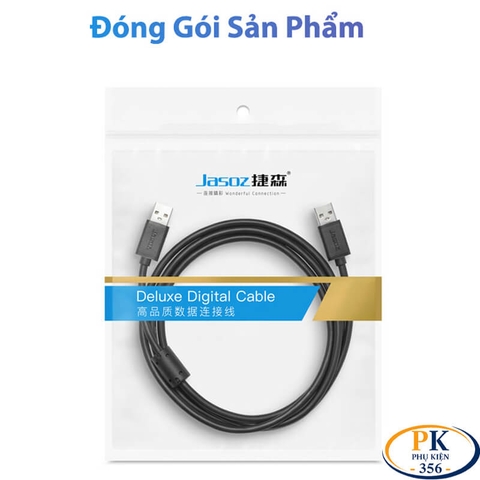 Dây Cáp USB 2.0 Hai Đầu Đực AM-AM Jasoz D107 Chính Hãng Dài 1.5M T-D127, 3M T-D144 Tốc Độ 480Mbps