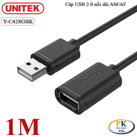 Dây Cáp USB 2.0 Nối Dài AM – AF Chính Hãng Unitek (1M–10M) – Hàng Cao Cấp
