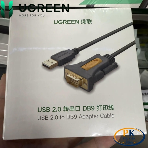 Cáp chuyển đổi USB sang RS232 COM DB9 UGREEN CR104 20210 dài 1M chíp PL2303