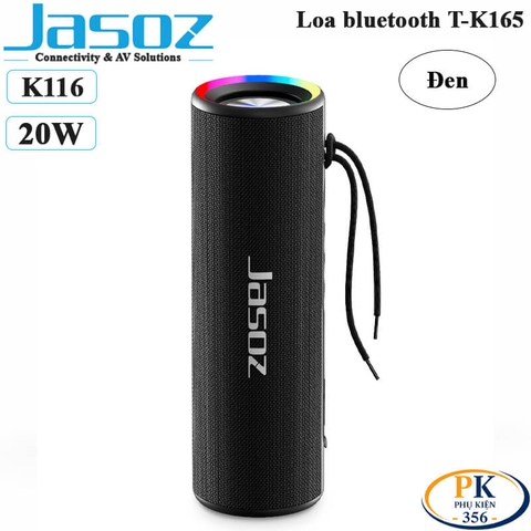 Loa Bluetooth Jasoz T-K165 K116 Công Suất 20W - Âm Thanh Vòm Stereo, Hỗ Trợ TWS, Chống Nước, Bluetooth 5.2