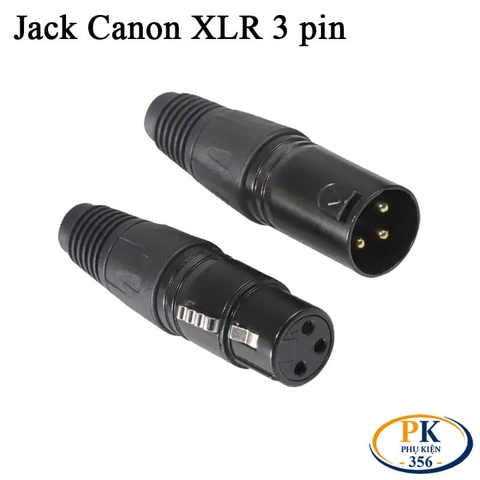 Đầu jack hàn âm thanh Canon XLR 3 pin đực cái – Chân đồng mạ vàng cao cấp