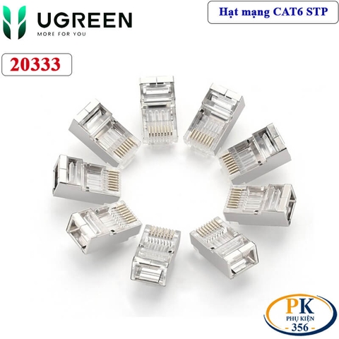 Đầu bấm mạng RJ45 CAT6 STP bọc nhôm chính hãng Ugreen 20333 cao cấp