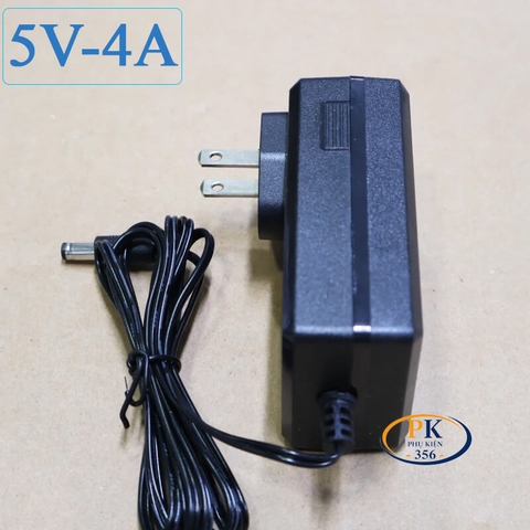 Bộ Nguồn DC Adapter 5V-4A ZB050400-4US – Jack DC 5.5×2.5mm, Dây 1.5M