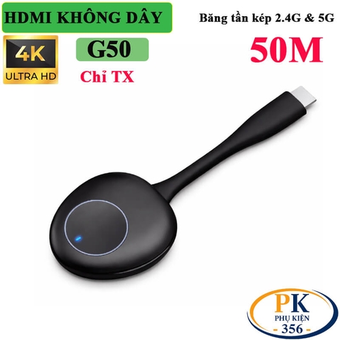 Bộ Thu Phát HDMI Không Dây 4K G50 + R35 – Truyền Hình Ảnh Ultra HD Khoảng Cách 50m, Cắm Là Chạy