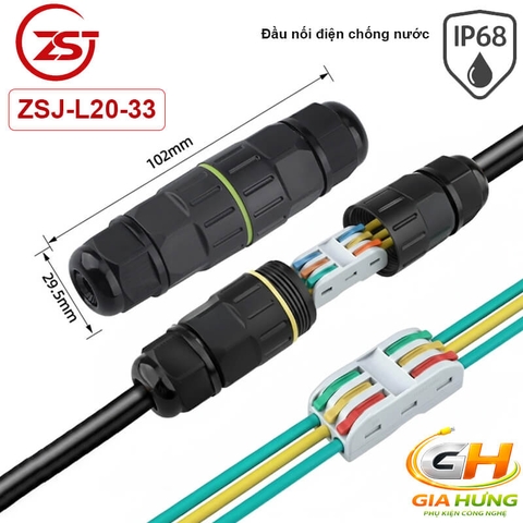 Đầu Nối Dây Điện Chống Nước IP68 – Loại 2 Vào 2 Ra & 3 Vào 3 Ra (Quick Connector Push-in)