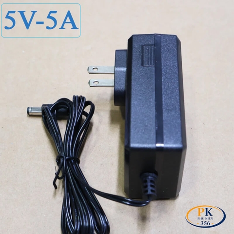 Bộ Nguồn DC Adapter 5V-5A ZB050500-5US – Jack DC 5.5×2.5mm, Dây 1.5M