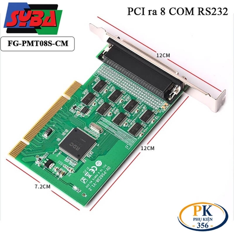 Card PCI to 8 COM RS232 Syba FG-PMT08S-CM – Mở rộng 8 cổng COM cho PC