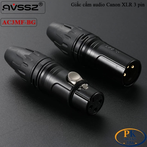 Giắc Hàn Audio Canon XLR 3 Pin AVSSZ Male AC3M-BG Female AC3F-BG