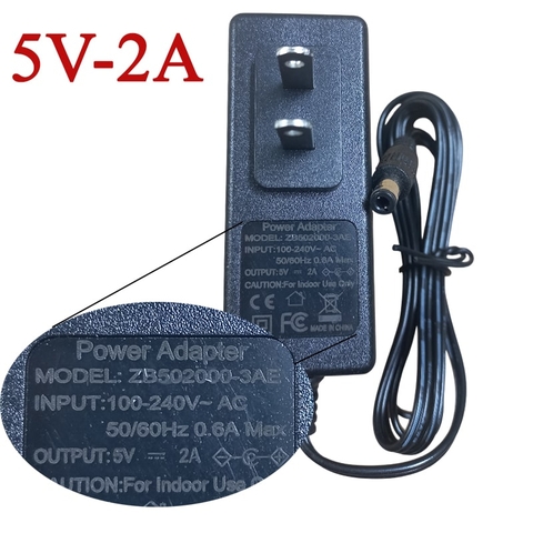 Bộ Nguồn DC Adapter 5V-4A ZB050400-4US – Jack DC 5.5×2.5mm, Dây 1.5M