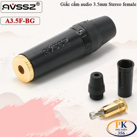 Giắc hàn audio 3.5mm stereo male chính hãng AVSSZ A3.5-BG