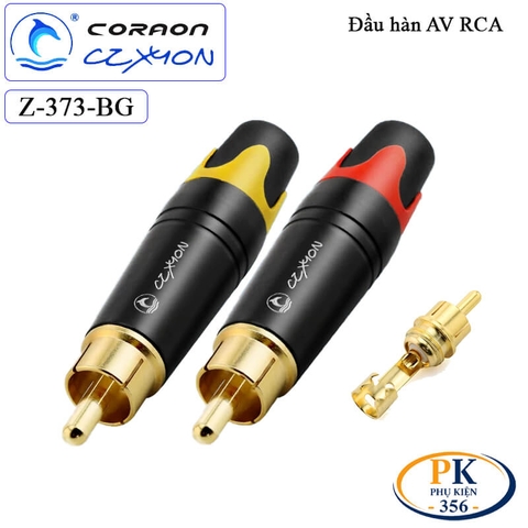 Đầu hàn AV RCA cao cấp chân đồng mạ vàng Coraon CZXYON Z-373-BG – Màu đỏ & màu vàng