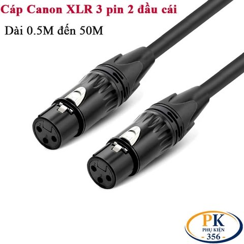 Dây Cáp Canon XLR 3 Pin 2 Đầu Cái DIY Dài 0.3m–50m