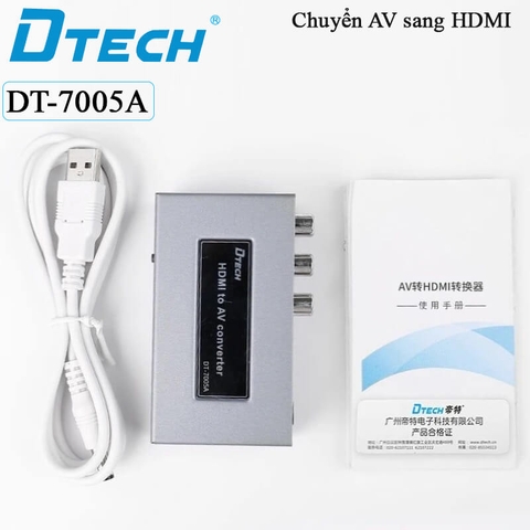 Bộ chuyển đổi Video AV sang HDMI Dtech DT-7005A Full HD 1080P