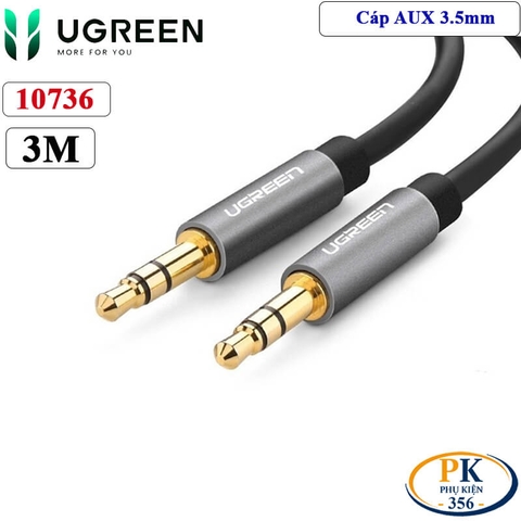 Dây Audio AUX 3.5mm Ugreen AV119 dài 0.5M – 5M – Cáp 3.5mm M/M Cao Cấp