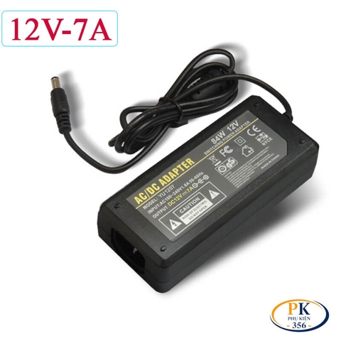Adapter DC 12V 7A 84W YU1207 – Nguồn Ổn Định, Jack 5.5×2.5mm, Chống Nhiễu