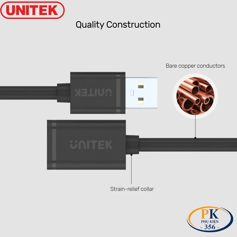 Dây Cáp USB 2.0 Nối Dài AM – AF Chính Hãng Unitek (1M–10M) – Hàng Cao Cấp