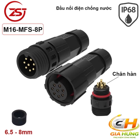 Đầu Cút Nối Dây Điện Chống Nước IP68 Chính Hãng ZSJ M16-MF Dùng Cho Dây 2–12 Lõi