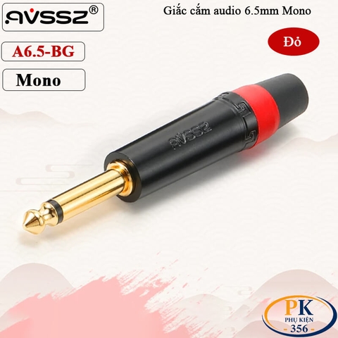 Giắc Hàn Audio 6.5mm mono TS AVSSZ ATS6.5-BG Mạ Vàng