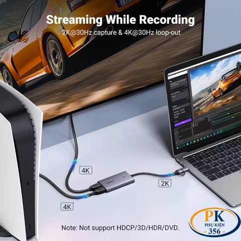 USB Ghi Hình HDMI Ugreen CM726-25773 USB 3.0 – Capture 1080P60, HDMI Loop Out 4K, Livestream Chuyên Nghiệp