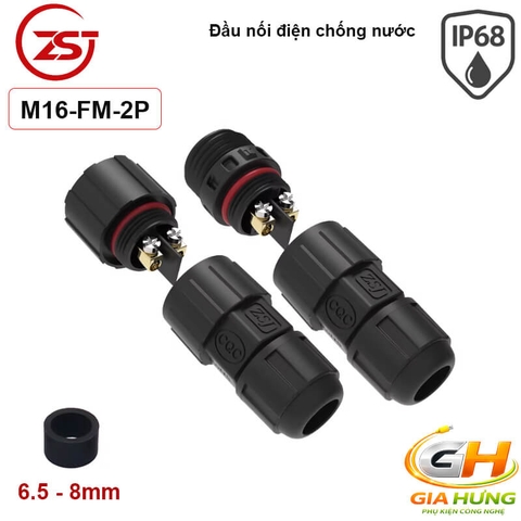 Đầu Cút Nối Dây Điện Chống Nước IP68 Chính Hãng ZSJ M16-MF Dùng Cho Dây 2–12 Lõi