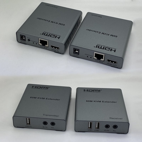 Bộ Chuyển Đổi HDMI Sang LAN Có USB Kéo Dài 60m Full HD 1080P