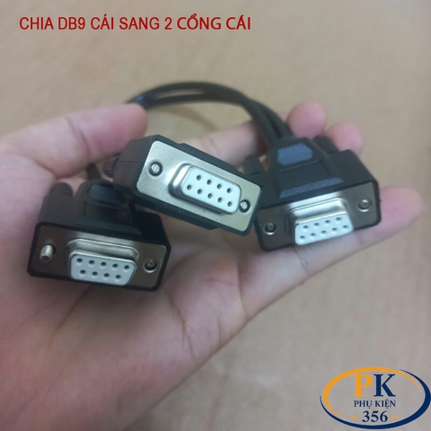 Dây cáp chia COM DB9 RS232 Cái sang 2 cổng cái dài 0.3M, 0.5M, 1M, 1.5M, 2M, 3M, 5M, 10M – HD-Link DIY 28AWG cao cấp