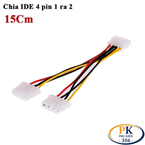 Dây cáp chia nguồn IDE molex 4 pin 1 ra 2 dài  20cm cấp nguồn cho HDD, SSD